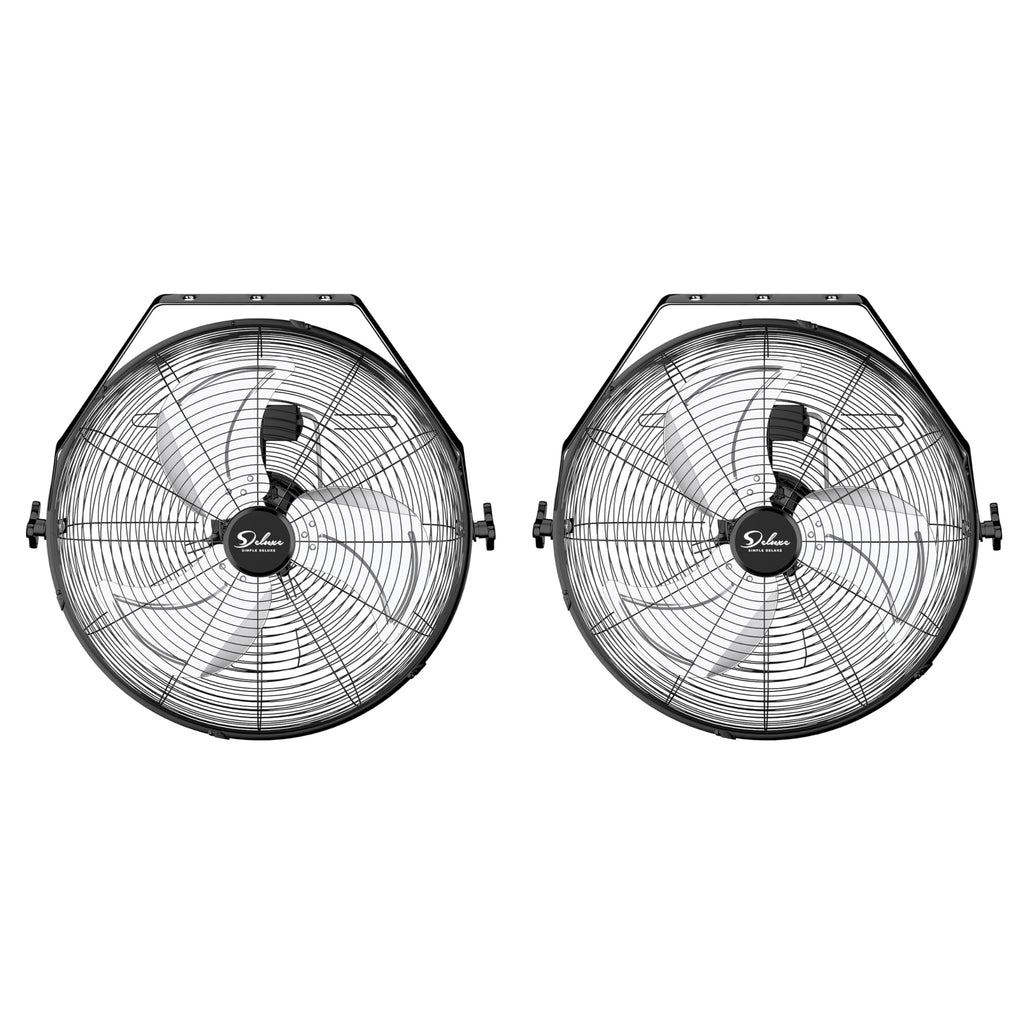 20 Inch 3 Speed Black Wall-Mount Fan U599