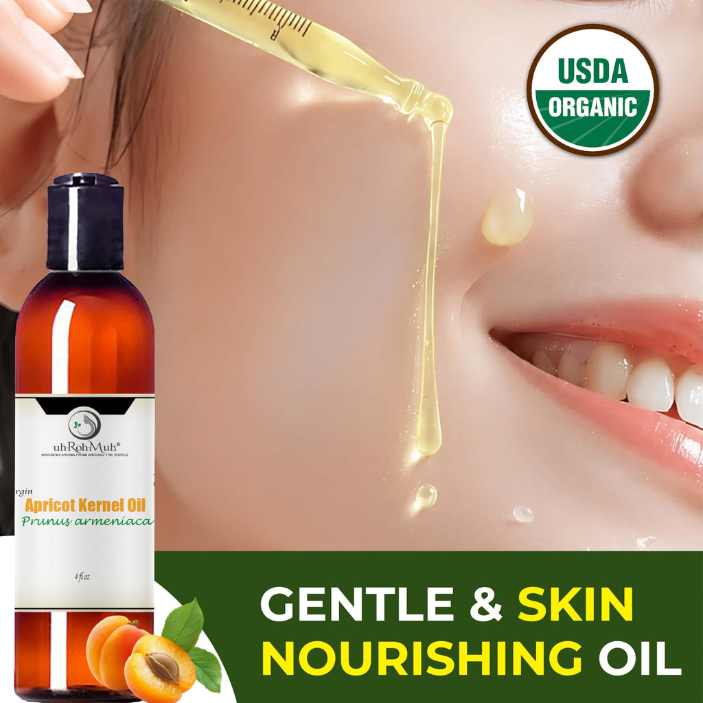 Cold Pressed Apricot Kernel Carrier Oil 4 Fl Oz O1432
