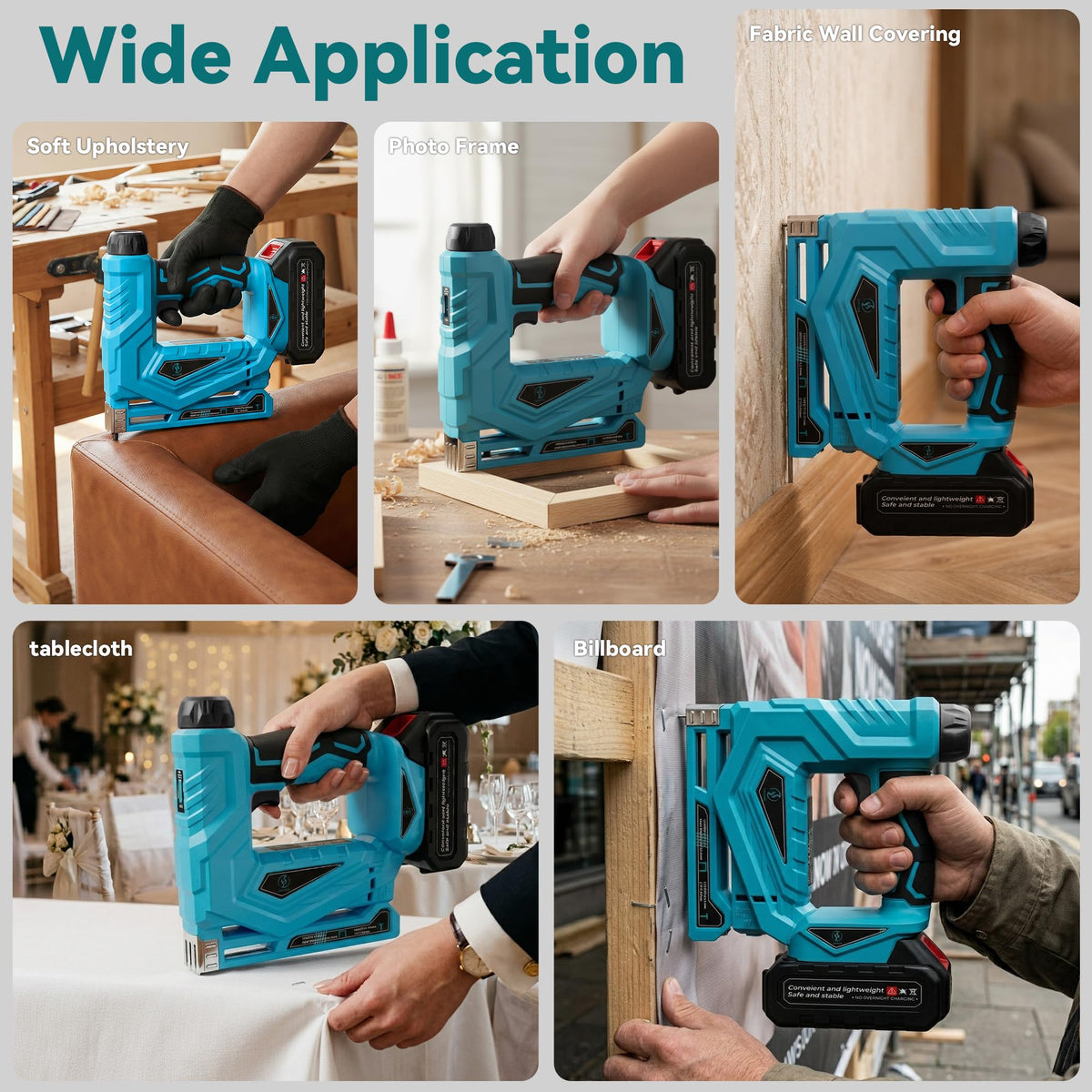 Cordless 2-in-1 Brad Nailer Staple Gun Q8212
