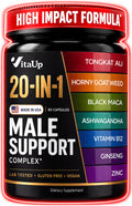 90 Vegan Caps Men Supplements with Tongkat Ali, Black Maca Root, Zinc, Vitamin B12 Z40727