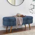 Oval Storage Bench with Rubber Wood Legs R52776