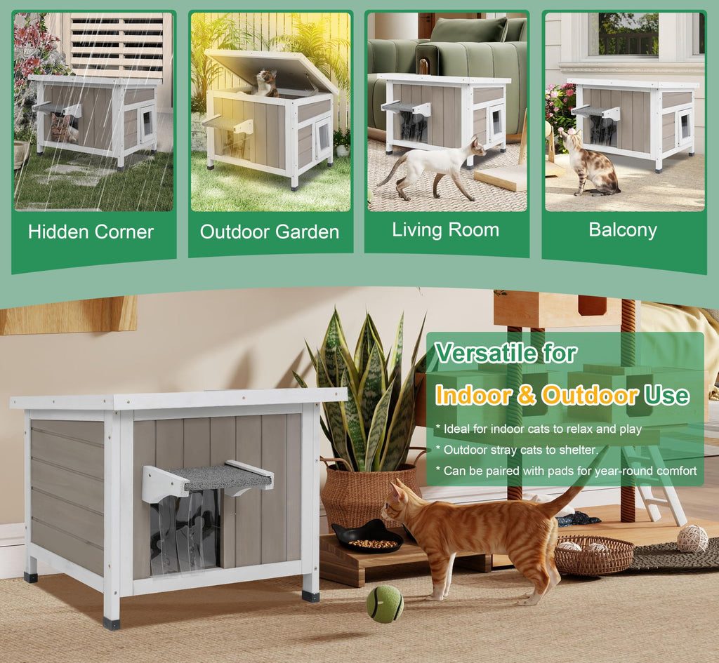 Weatherproof Outdoor Cat House P63101