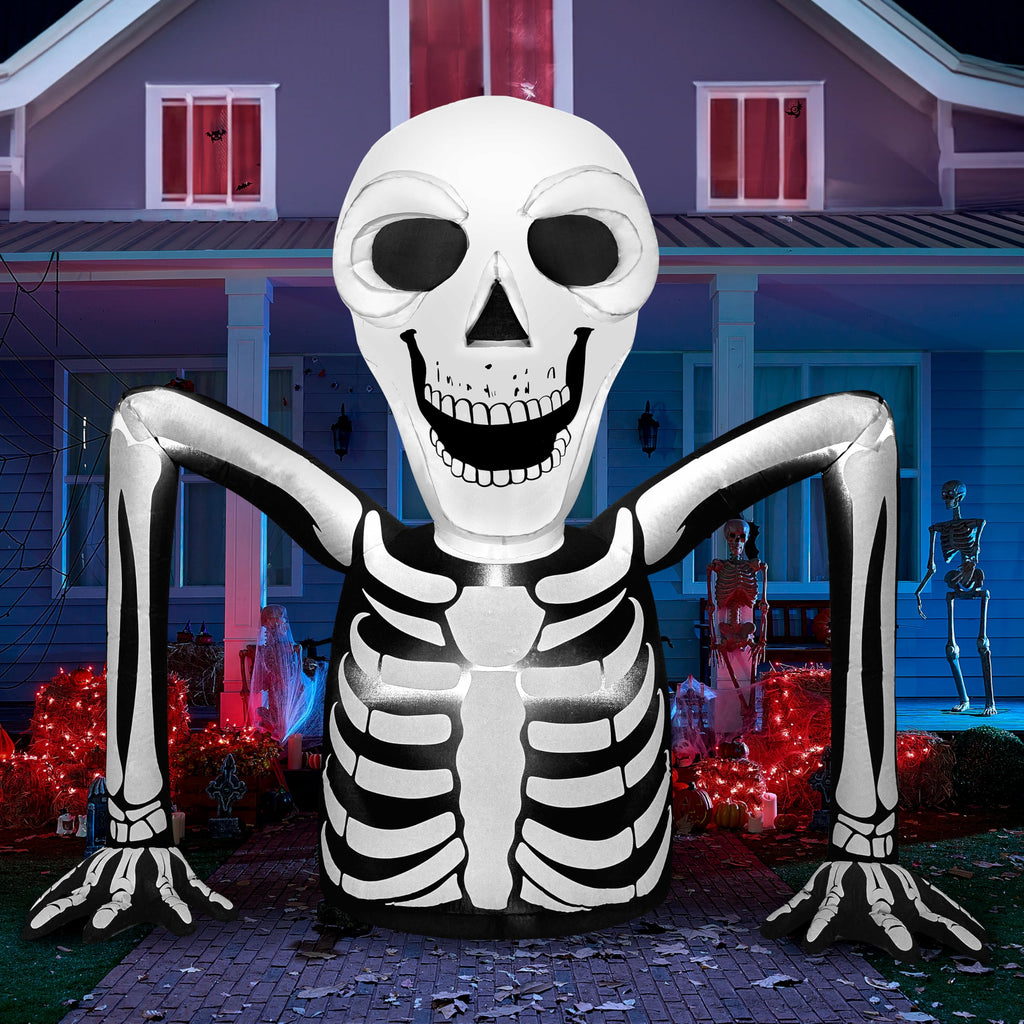 5.5 FT Long Inflatable Skeleton Outdoor Decoration with LEDs P577753