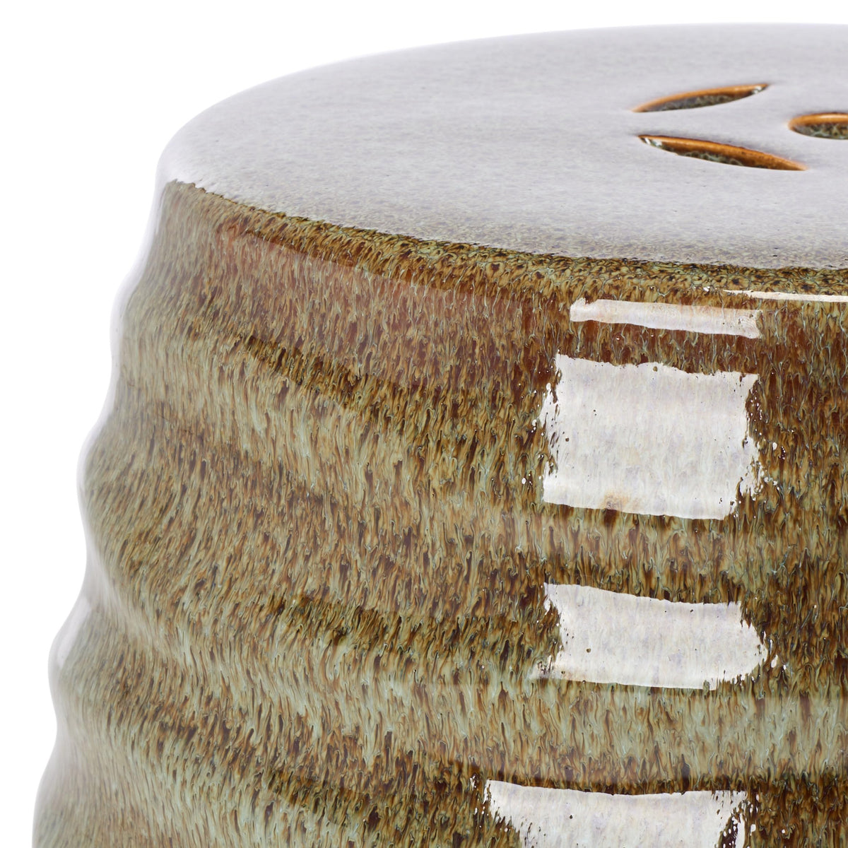 Blue Ceramic Garden Stool C466