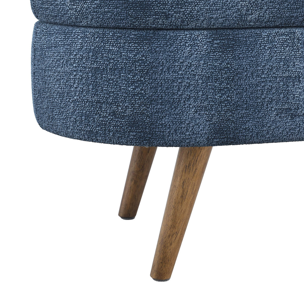 Oval Storage Bench with Rubber Wood Legs R52776