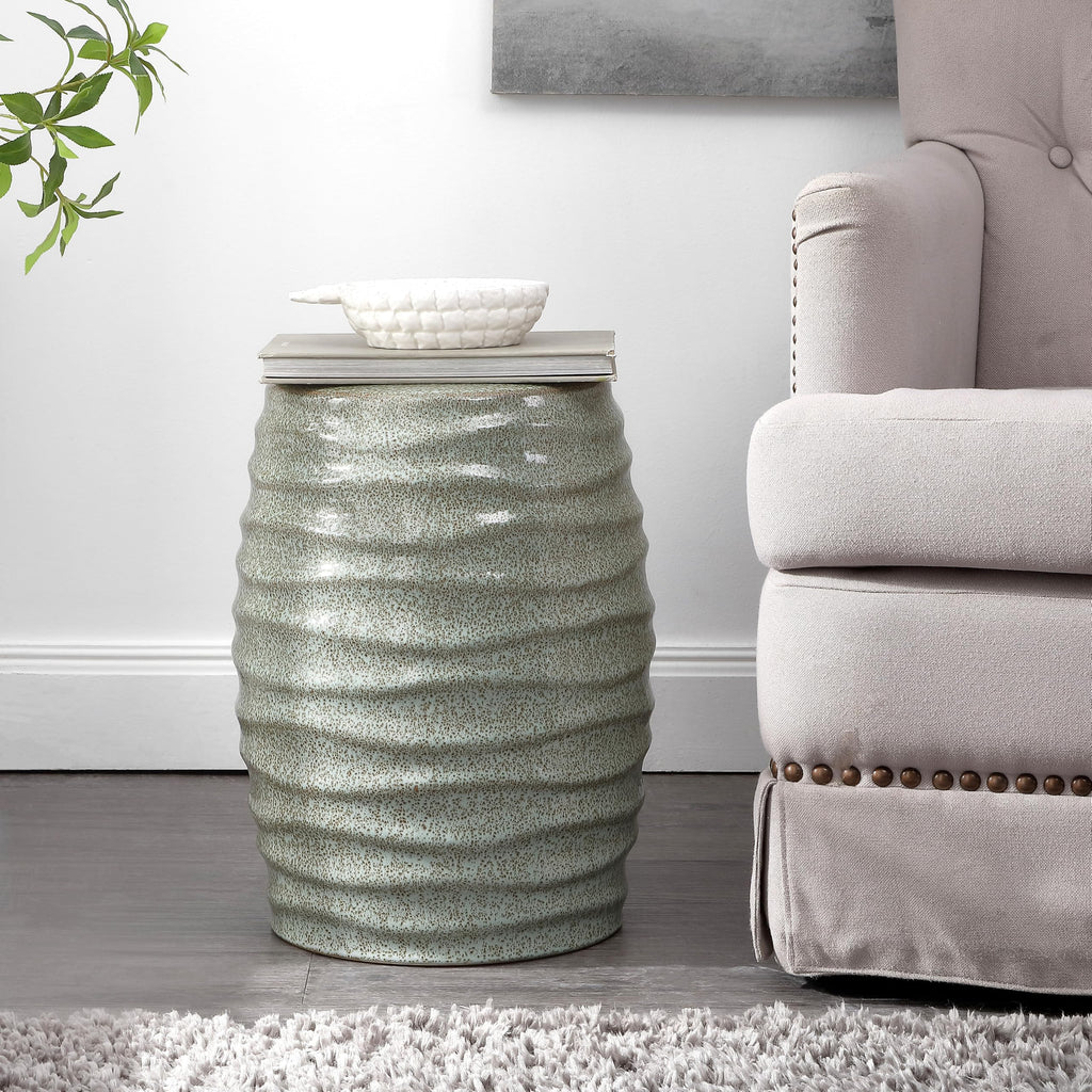 Blue Ceramic Garden Stool C466